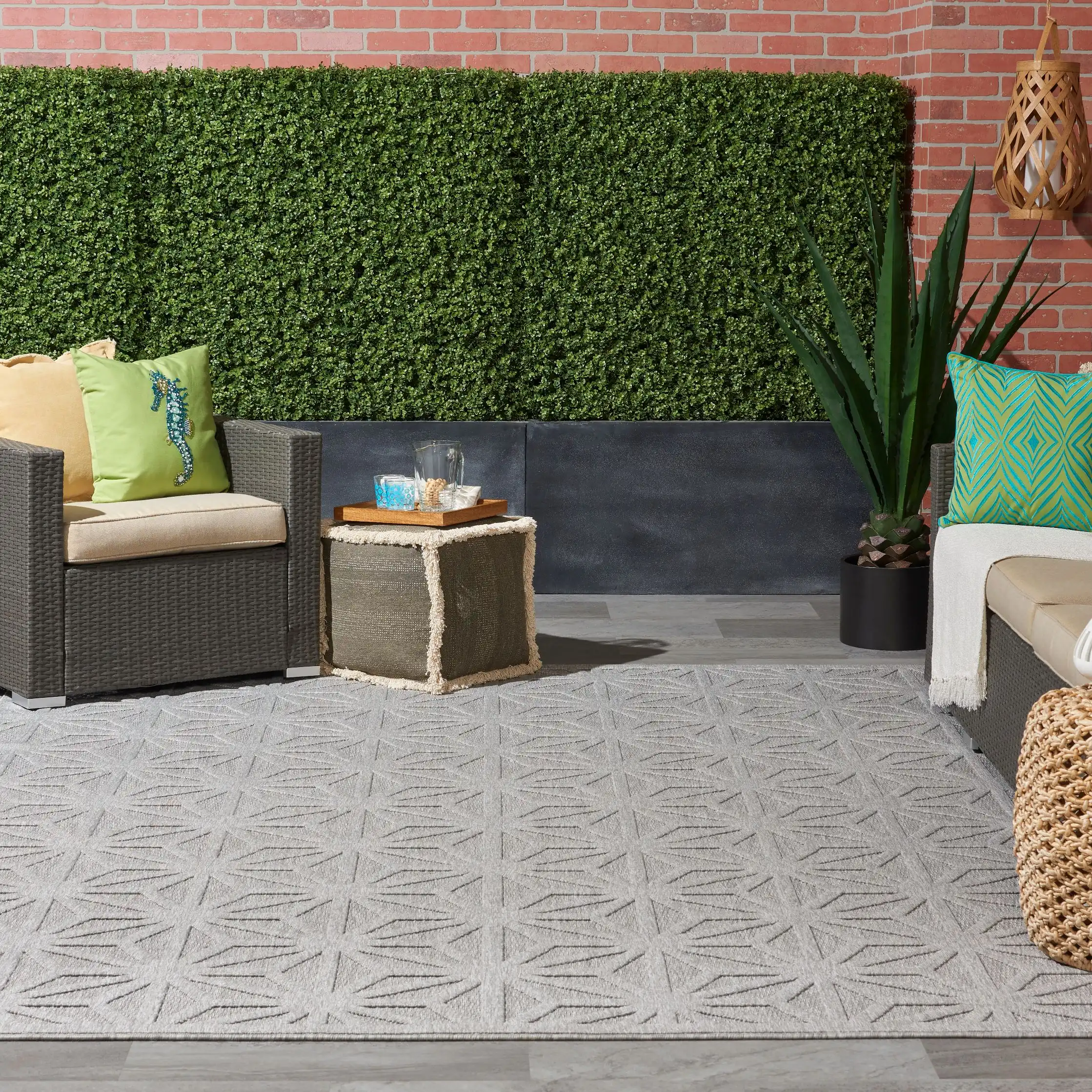 Cozumel (Outdoor) CZM01 Light Grey Rug - Image 5