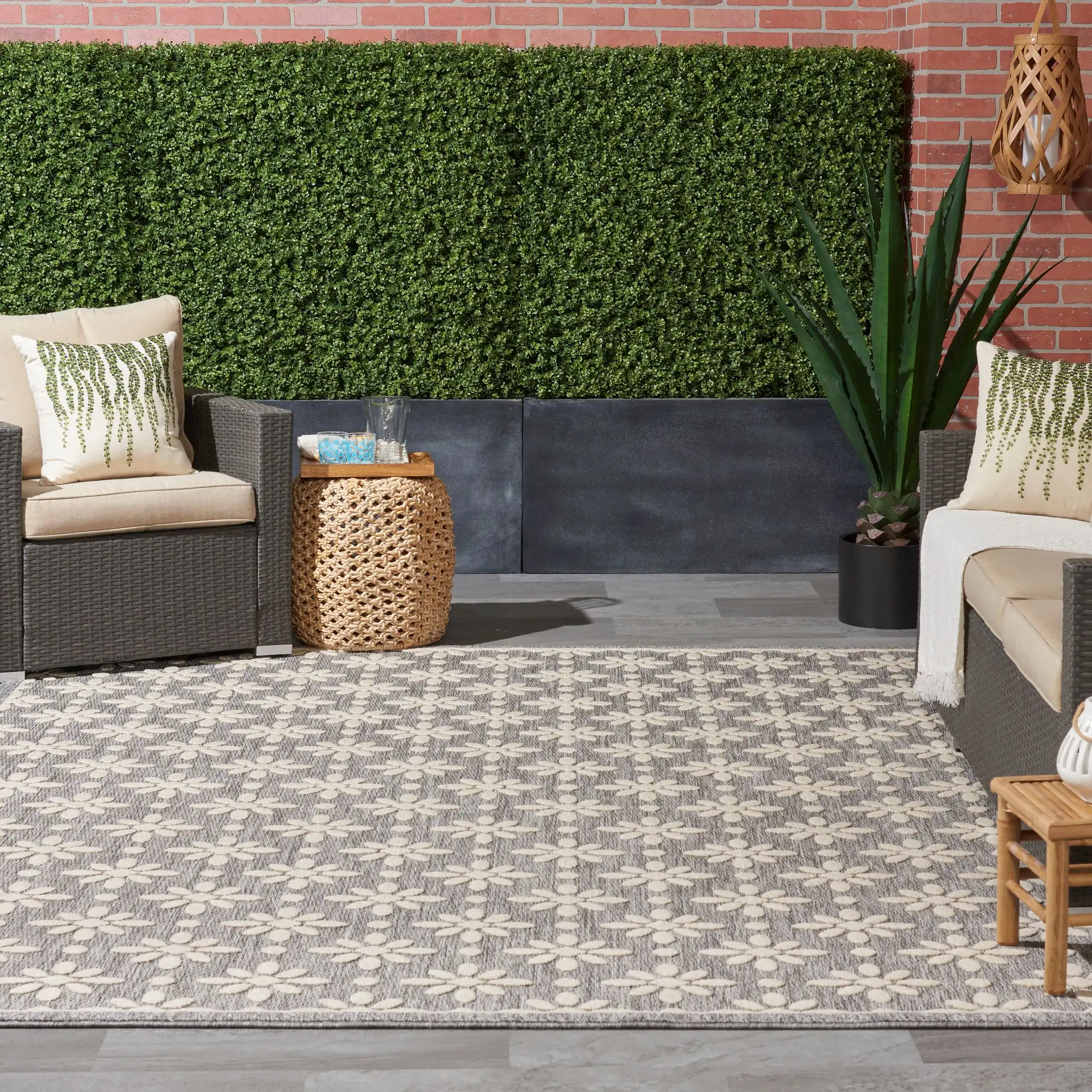Cozumel (Outdoor) CZM03 Grey Rug - Image 4