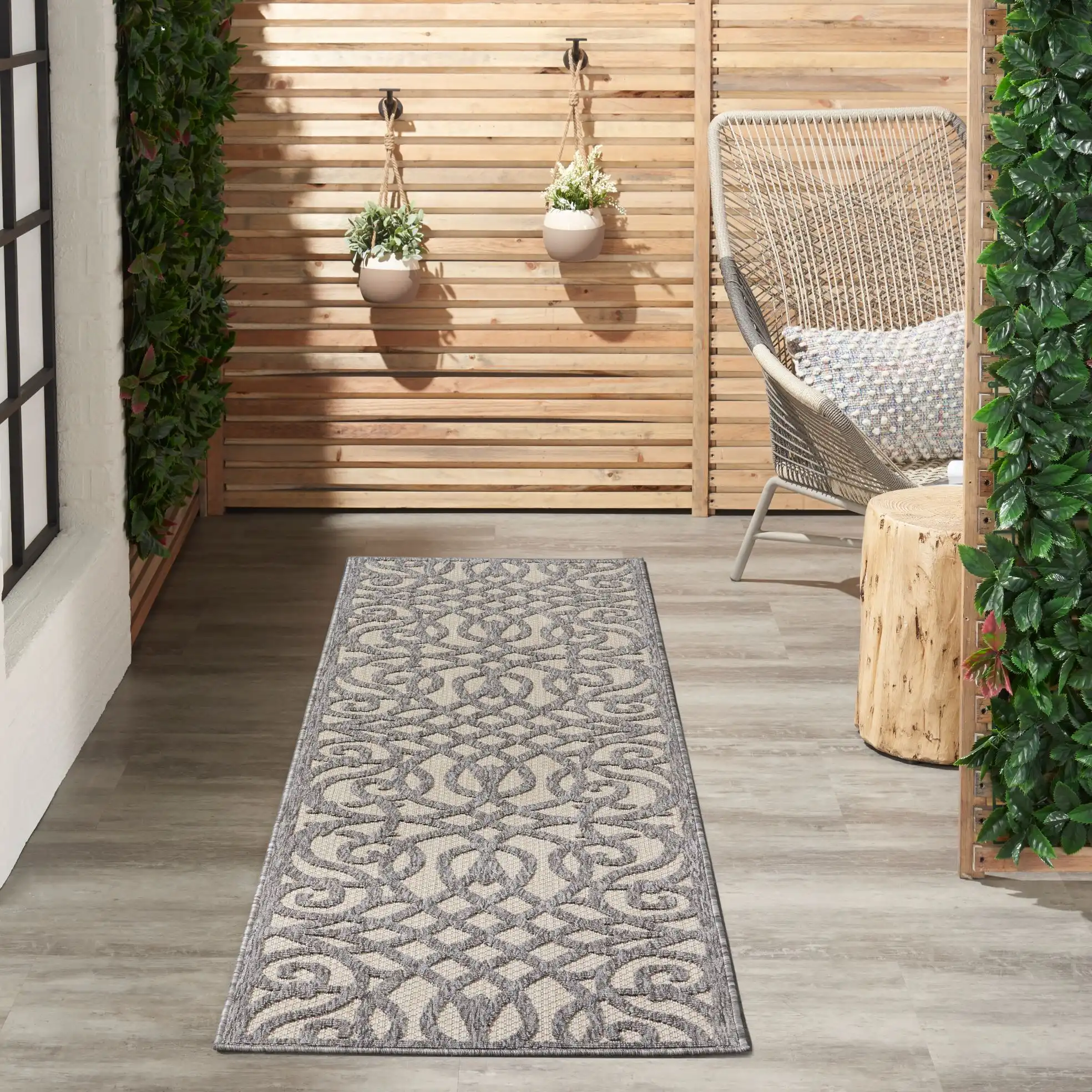 Cozumel (Outdoor) CZM04 Cream Grey Rug - Image 5
