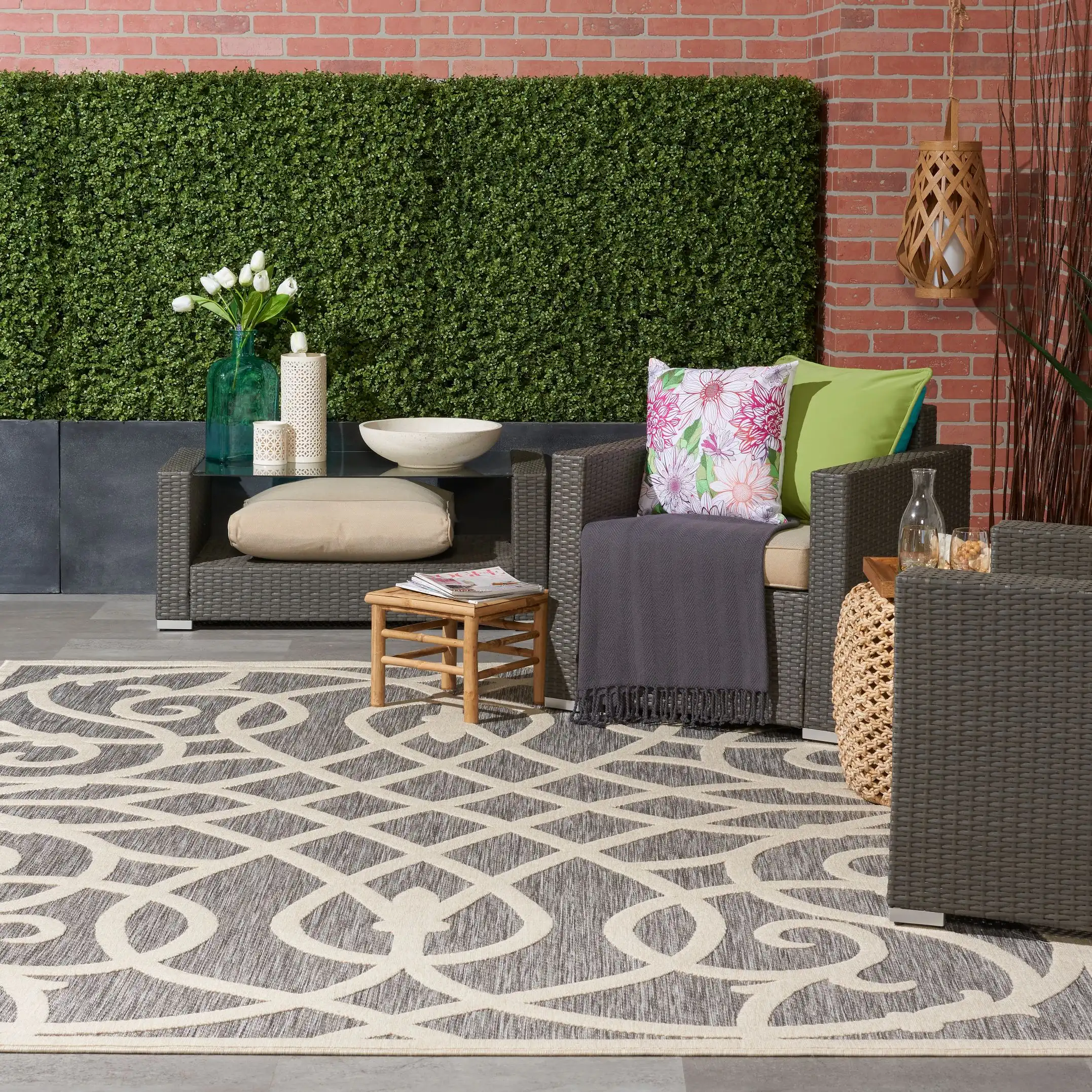 Cozumel (Outdoor) CZM04 Grey Rug - Image 4