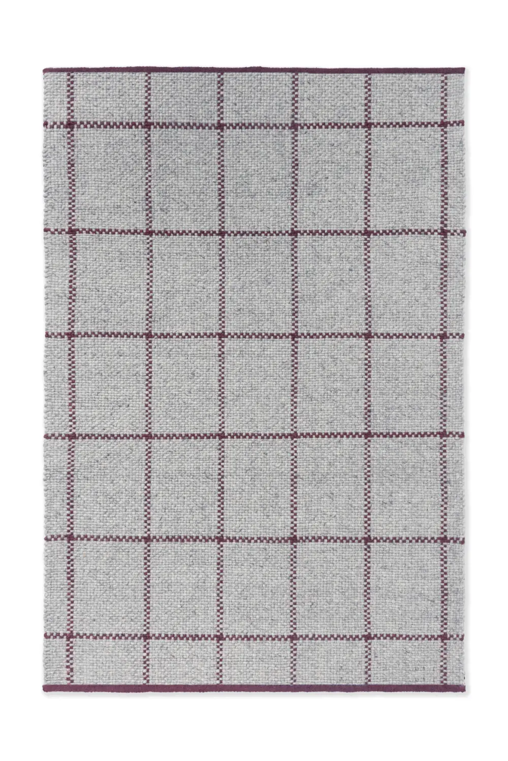 Craft Matter Check Ash/Stone Red 049100 Rug - Image 4