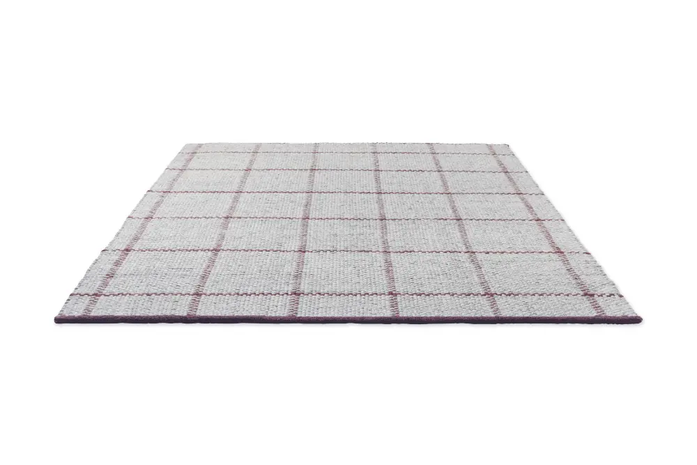 Craft Matter Check Ash/Stone Red 049100 Rug - Image 5