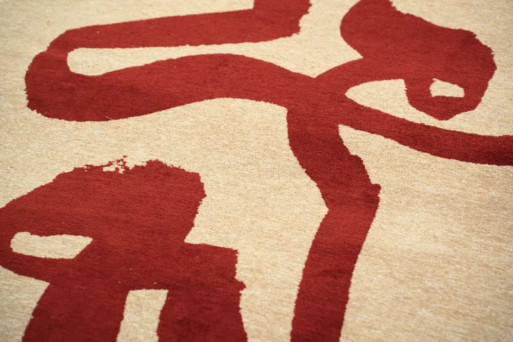 Craft Ribbon Imperial Red 9847Washable Rug - Image 5