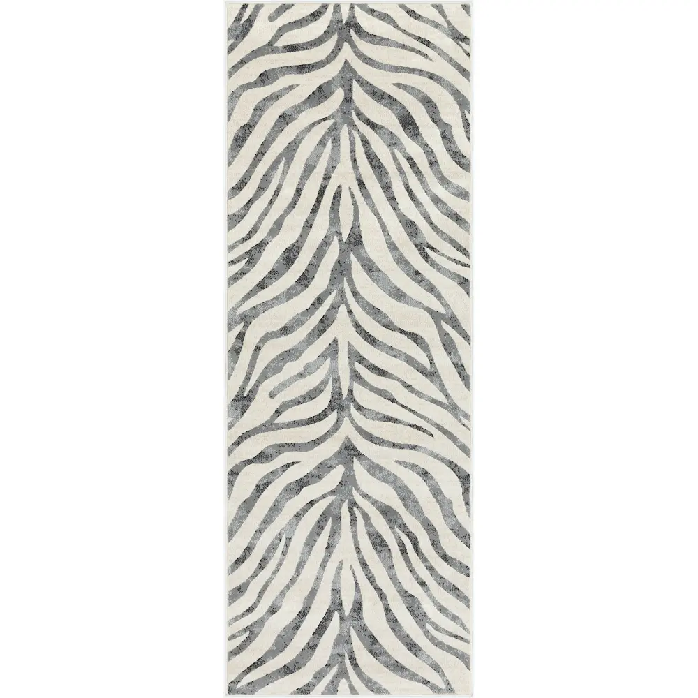 Cybele Scandi Boho Zebra Charcoal Rug - Image 4