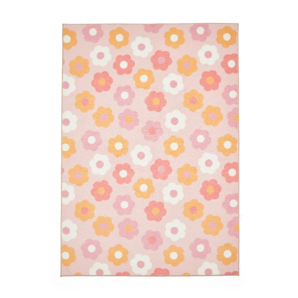 Catherine Lansfield Daisy Retro Pink - Washable - Image 3