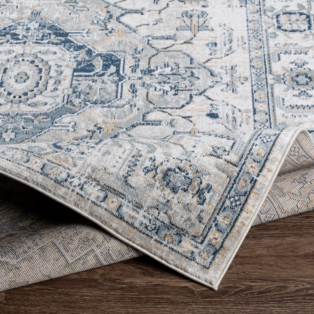 Dalila Vintage Oriental Boho Dark Blue Rug - Image 3