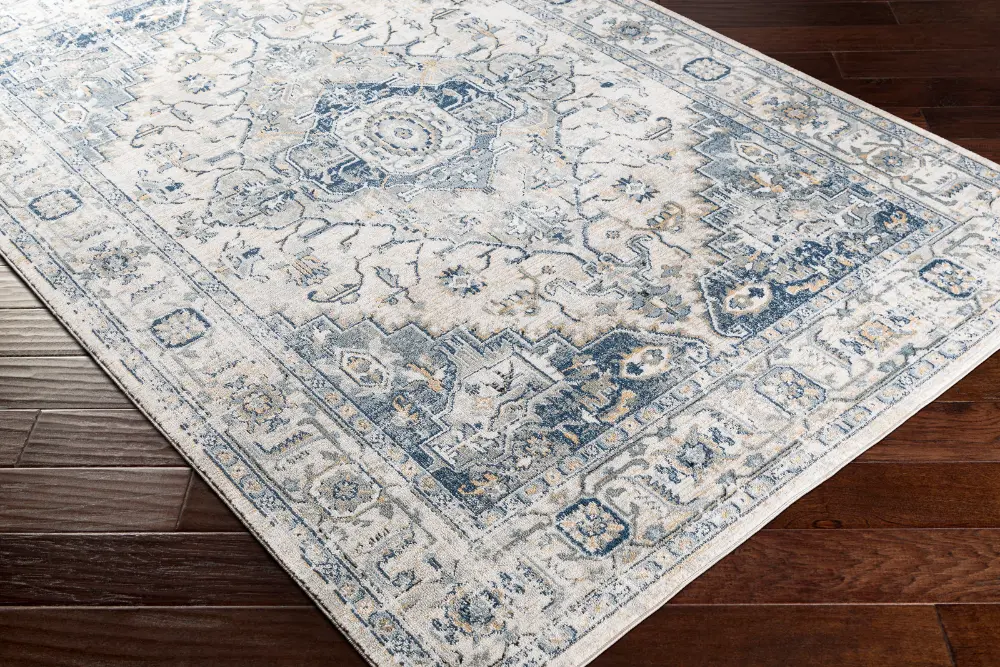 Dalila Vintage Oriental Boho Dark Blue Rug - Image 7