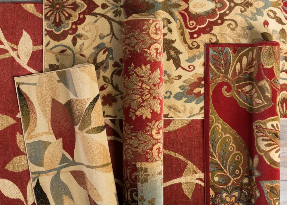 Damali Scandi Modern Dark Red Rug - Image 13