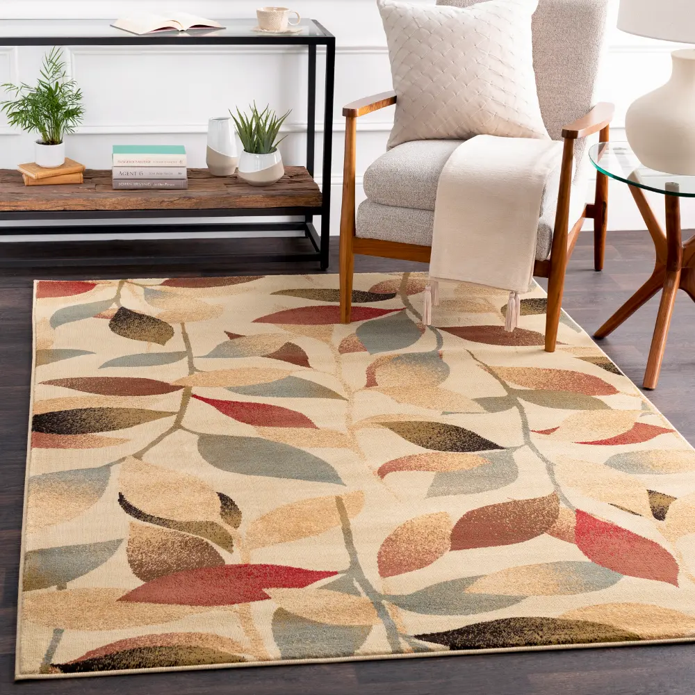 Damali Scandi Modern Dark Red Rug - Image 2