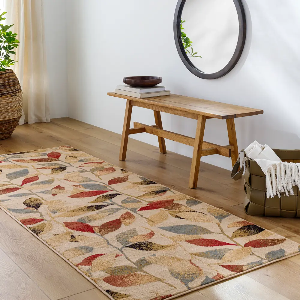 Damali Scandi Modern Dark Red Rug - Image 3