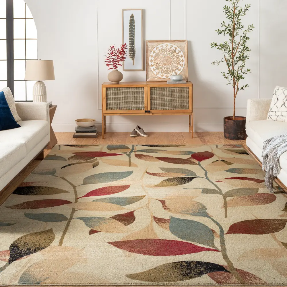 Damali Scandi Modern Dark Red Rug - Image 7