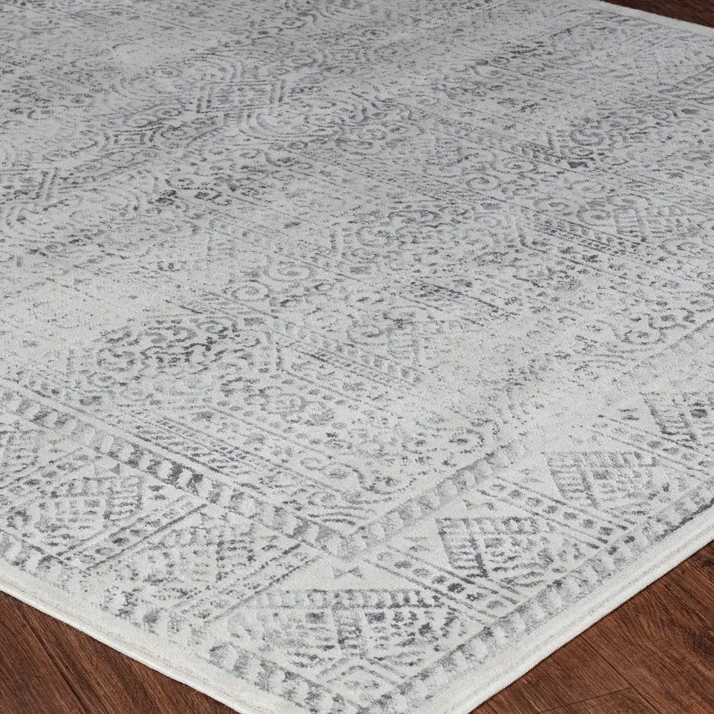 Dania Vintage Oriental Boho Grey/Ivory Rug - Image 2