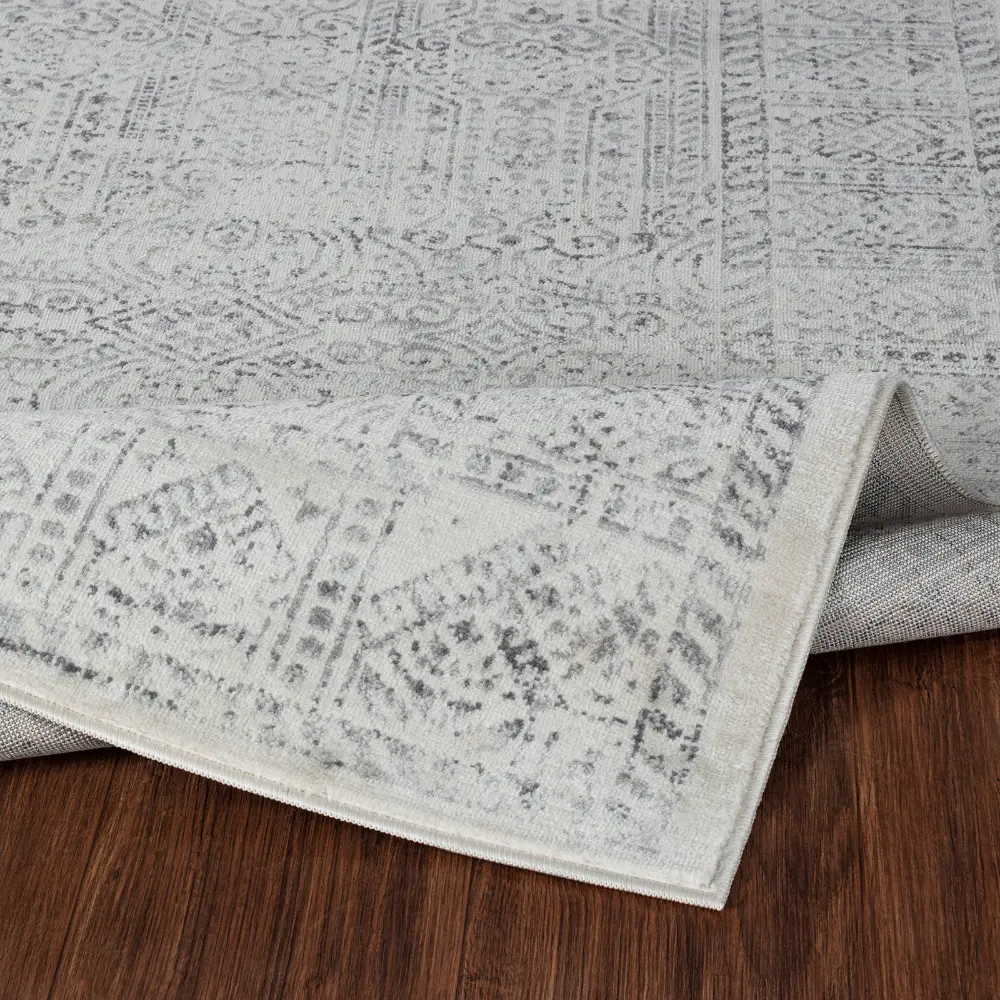 Dania Vintage Oriental Boho Grey/Ivory Rug - Image 3
