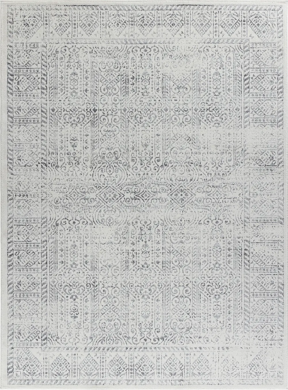 Dania Vintage Oriental Boho Grey/Ivory Rug - Image 6