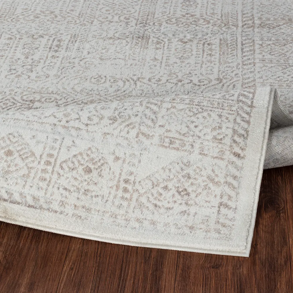Dania Vintage Oriental Boho Tan/Grey Rug - Image 6