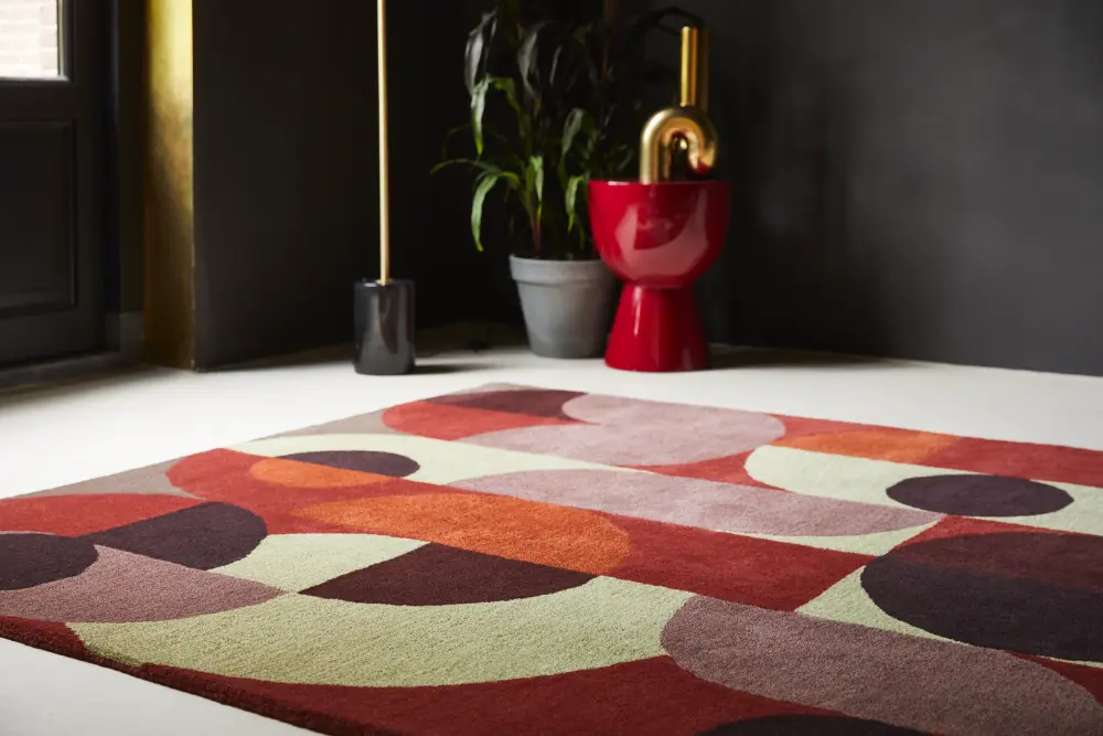 Decor  Cosmo-Red Pale Green 095203 Rug - Image 2