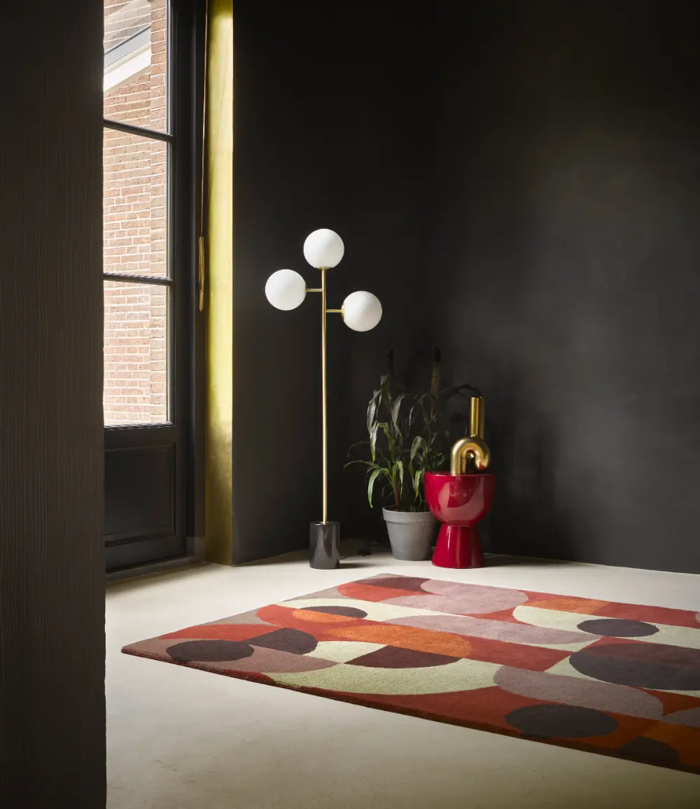 Decor  Cosmo-Red Pale Green 095203 Rug - Image 3