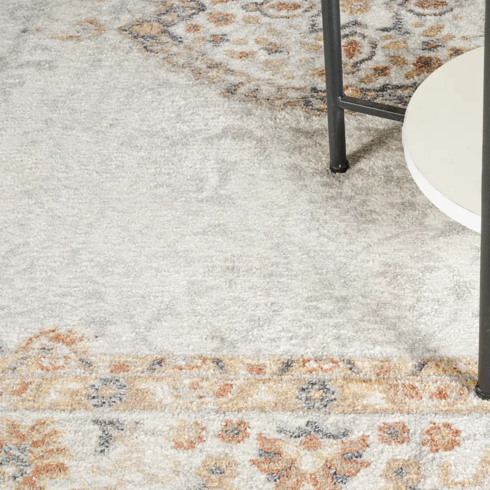 Deepika Machine Washable Oriental Boho Grey/Brown Rug - Image 2