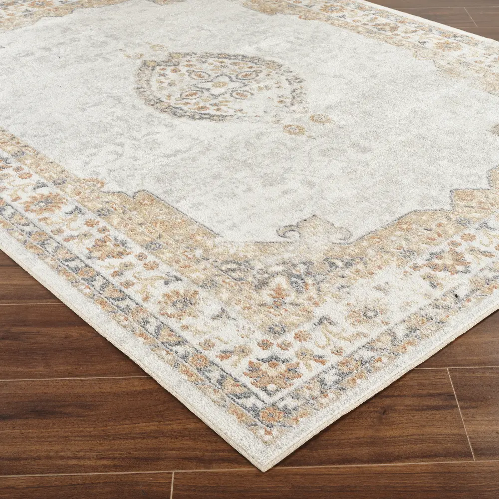 Deepika Machine Washable Oriental Boho Grey/Brown Rug - Image 5