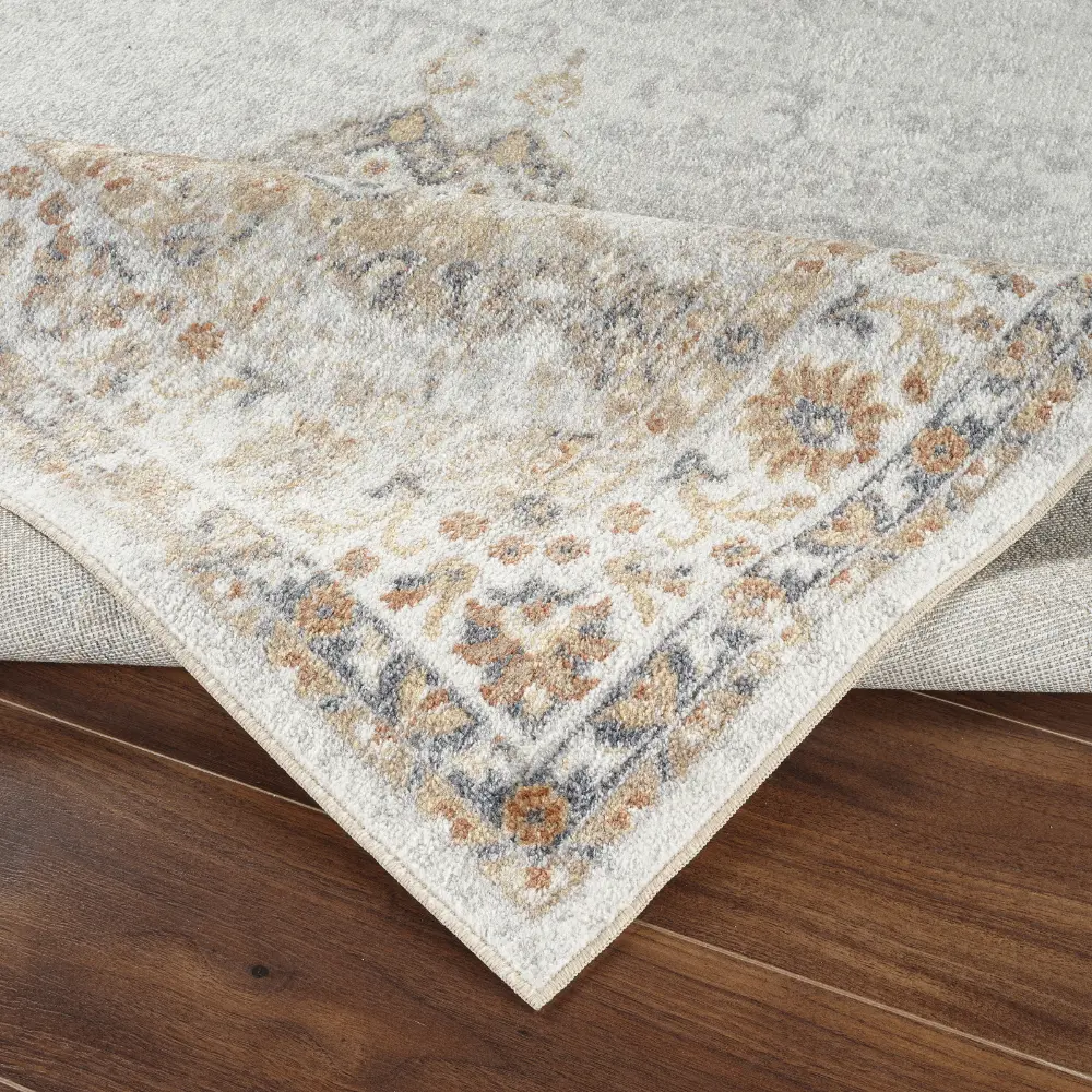 Deepika Machine Washable Oriental Boho Grey/Brown Rug - Image 6