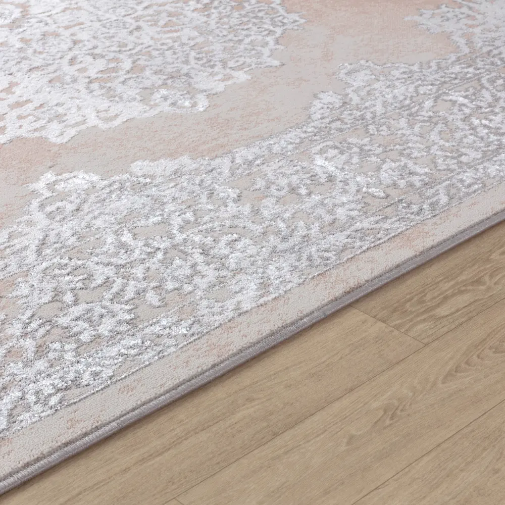Defne Vintage Oriental Boho Beige/White Rug - Image 3