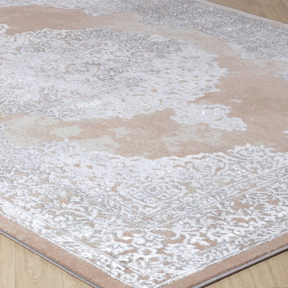 Defne Vintage Oriental Boho Beige/White Rug - Image 7