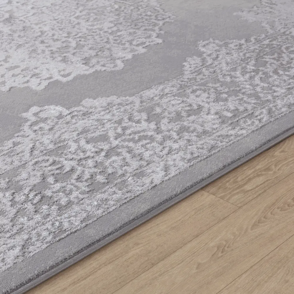 Defne Vintage Oriental Boho White/Grey Rug - Image 10
