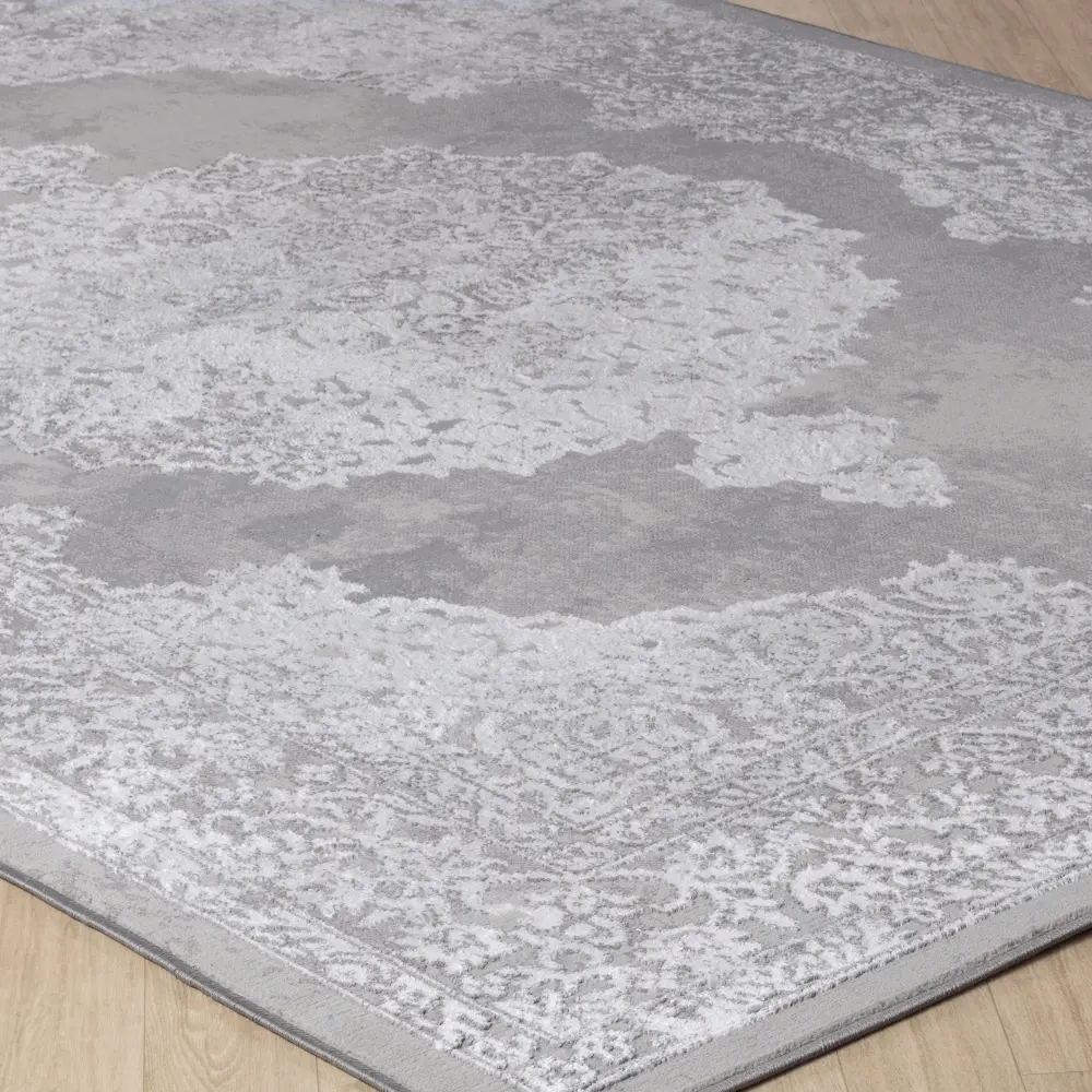 Defne Vintage Oriental Boho White/Grey Rug - Image 12