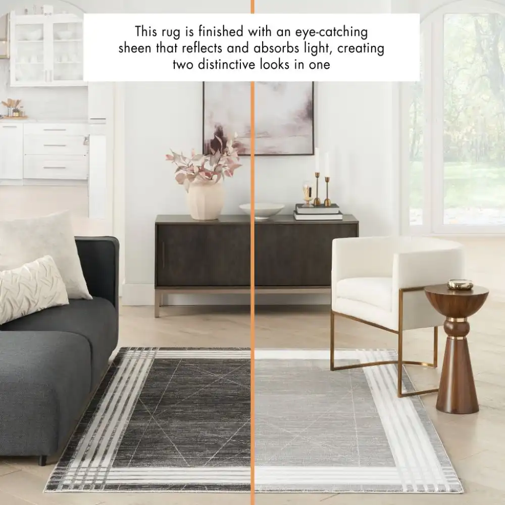 Desire Nourison DSR01 CHARCOAL SILVER Rug - Image 2