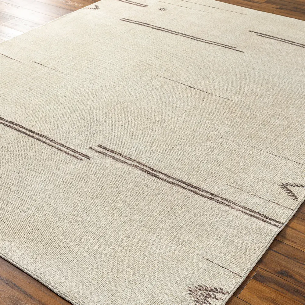 Rivi Becki Owens X Livabliss Global Scandi Dark Brown/Beige Rug - Image 3