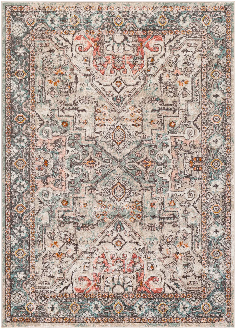 Dia Vintage Oriental Boho Brick Rug - Image 5