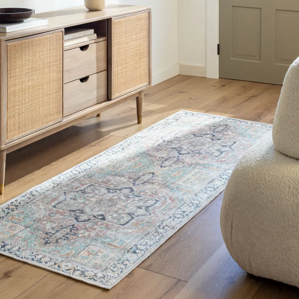 Dido Machine Washable Traditionnal Boho Sage Rug - Image 4