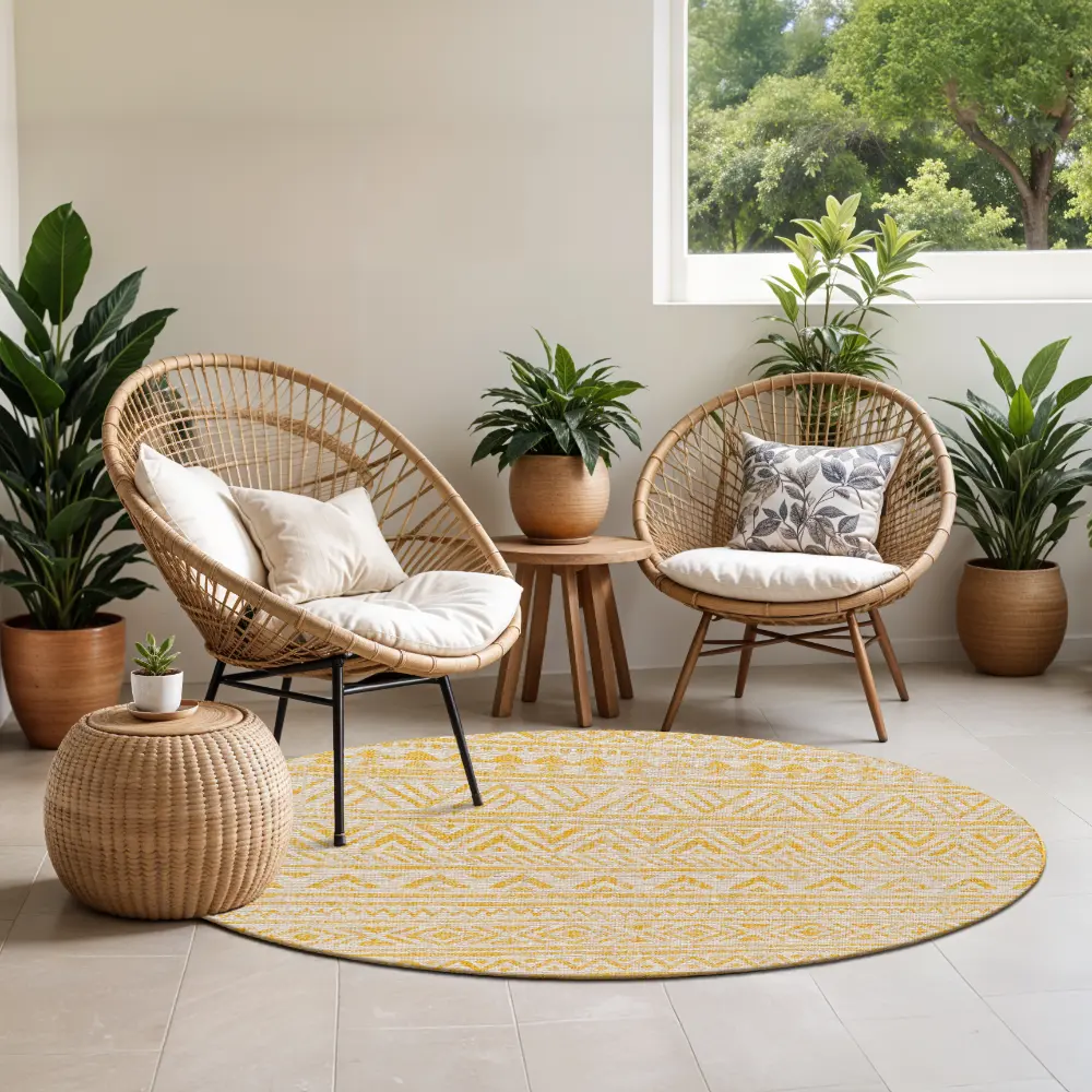 Diksha In- & Outdoor Global Saffron Rug - Image 4