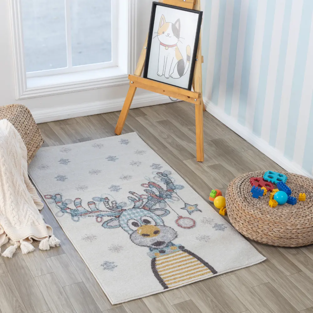 Dingo Kids Modern Multicolour/Blue BedroomRug - Image 11