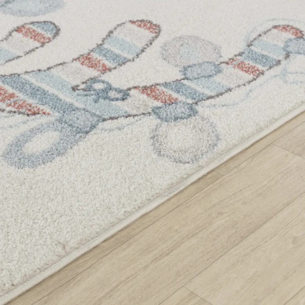 Dingo Kids Modern Multicolour/Blue BedroomRug - Image 3