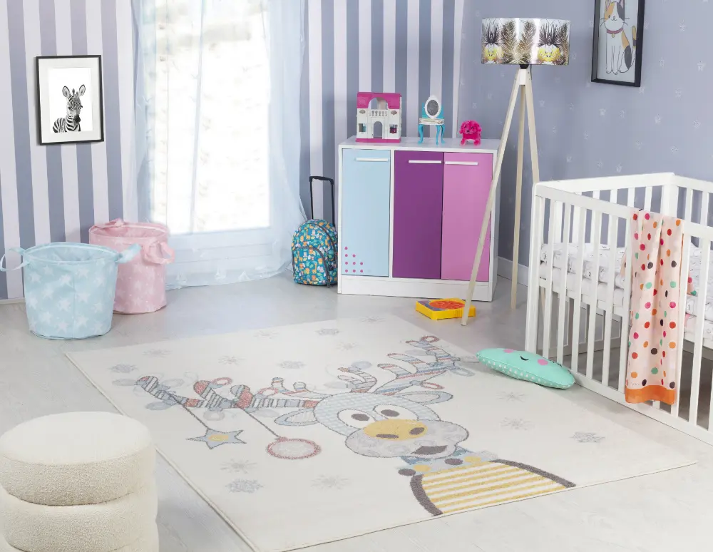 Dingo Kids Modern Multicolour/Blue BedroomRug - Image 8