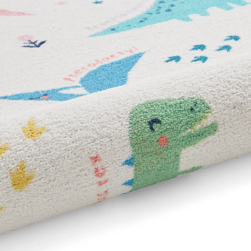 Catherine Lansfield Dinosaur Friends Pink / Blue - Washable - Image 4