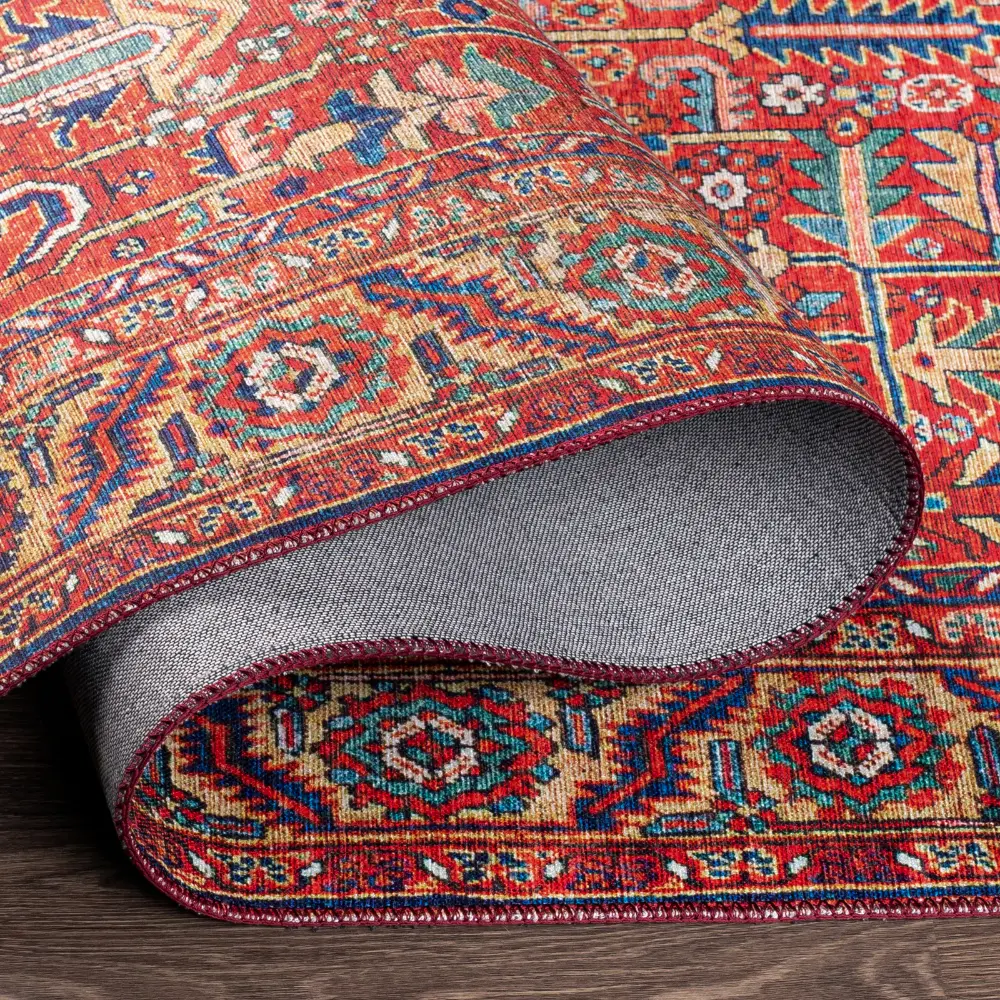 Doina Vintage Oriental Boho Sky Burnt Orange Rug - Image 5