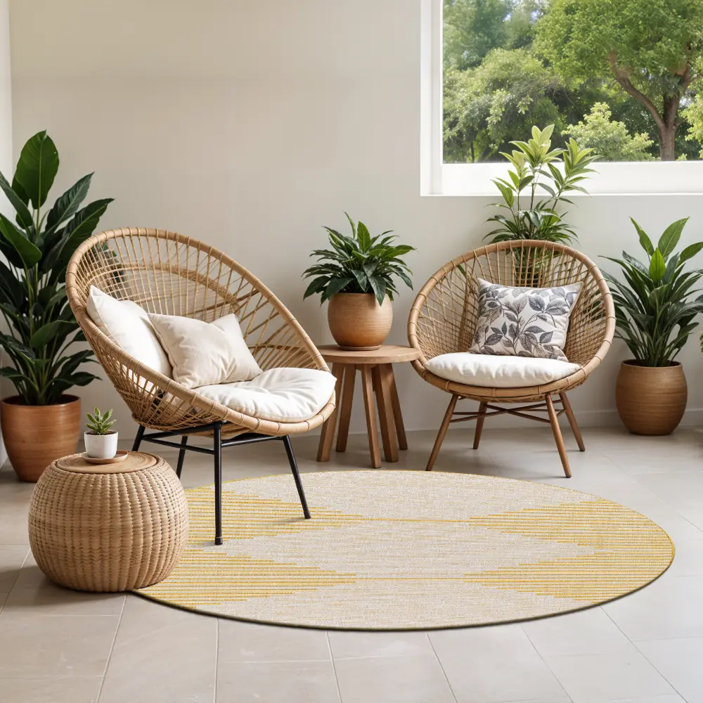 Dolly In- & Outdoor Global Saffron/Grey Rug - Image 3