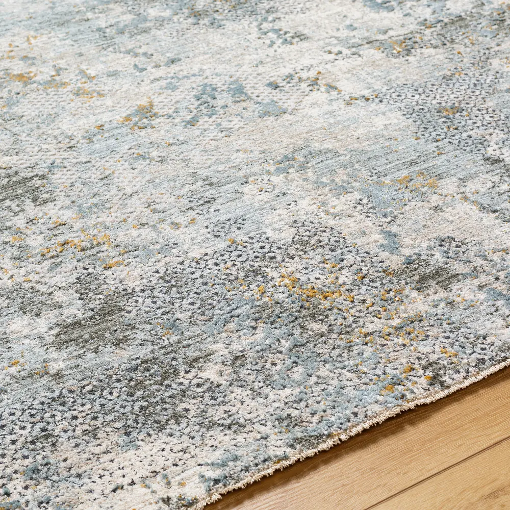 Dresden Vintage Green Grey Blue Yellow Traditional Boho Fringe Living Dining Bedroom Rug DRE2302 - Image 5