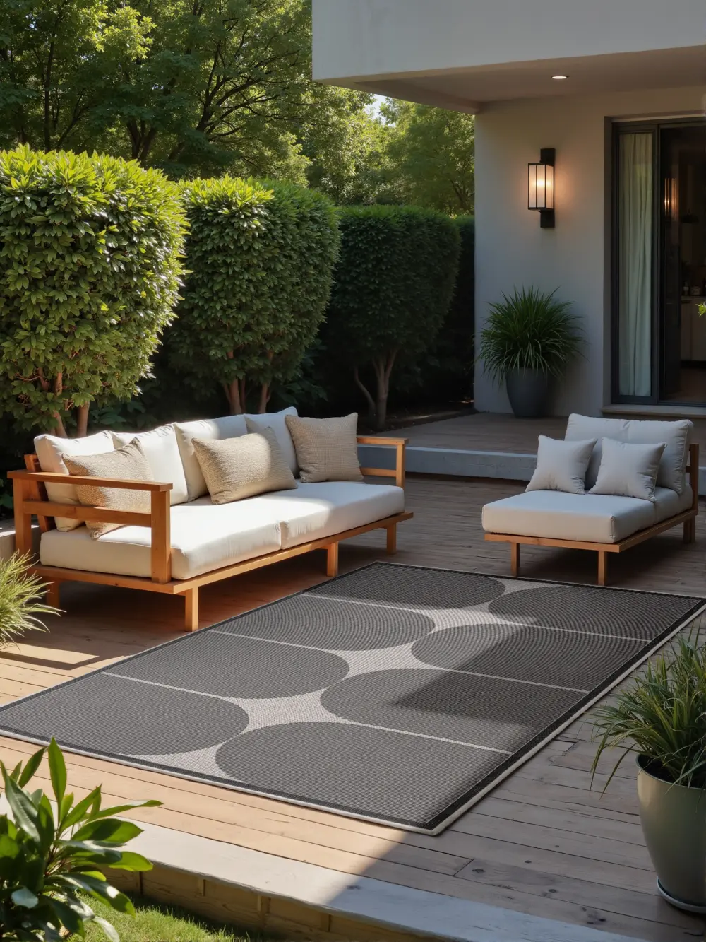 Duet 106244 Black White Indoor / Outdoor Reversible
