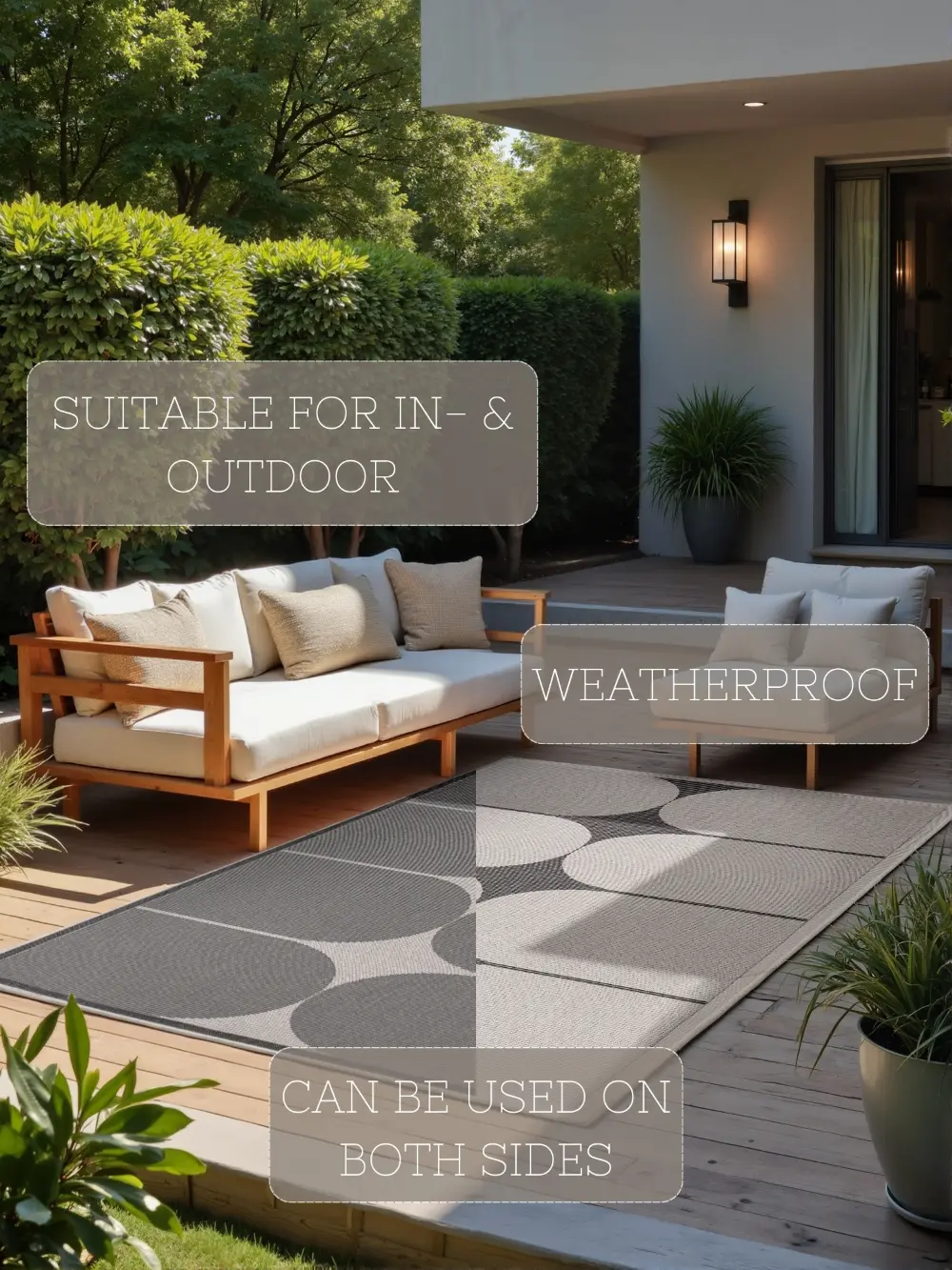 Duet 106244 Black White Indoor / Outdoor Reversible - Image 26
