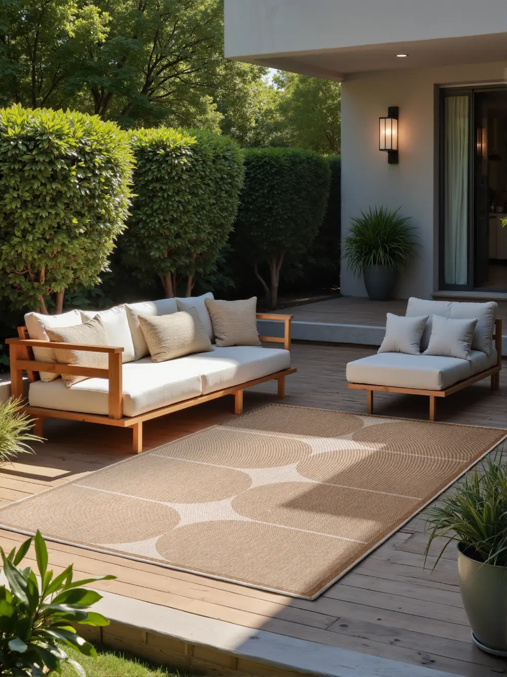 Duet 106245 Jute White Indoor / Outdoor Reversible - Image 3