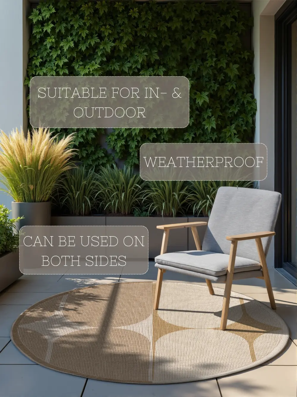 Duet 106245 Jute White Indoor / Outdoor Reversible - Image 4