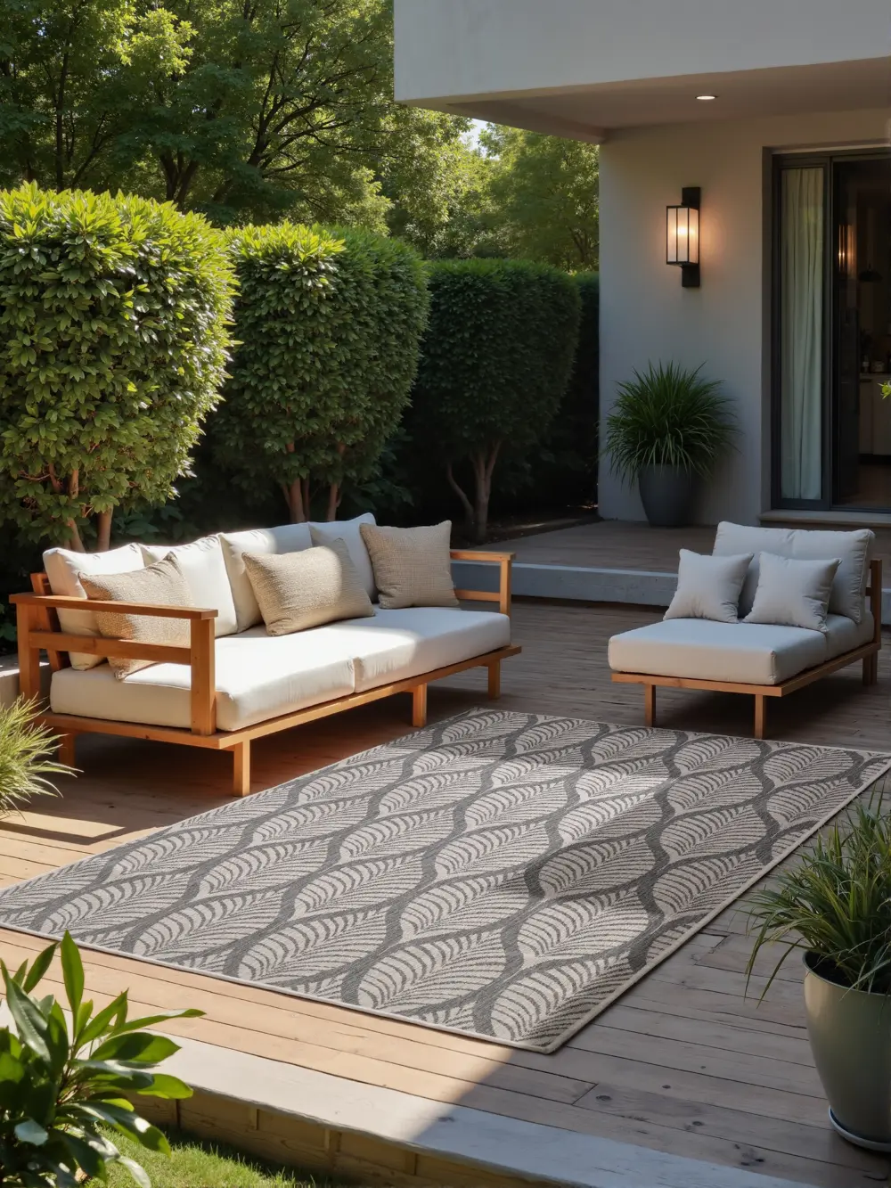 Duet 106246 White Grey Indoor / Outdoor Reversible - Image 4