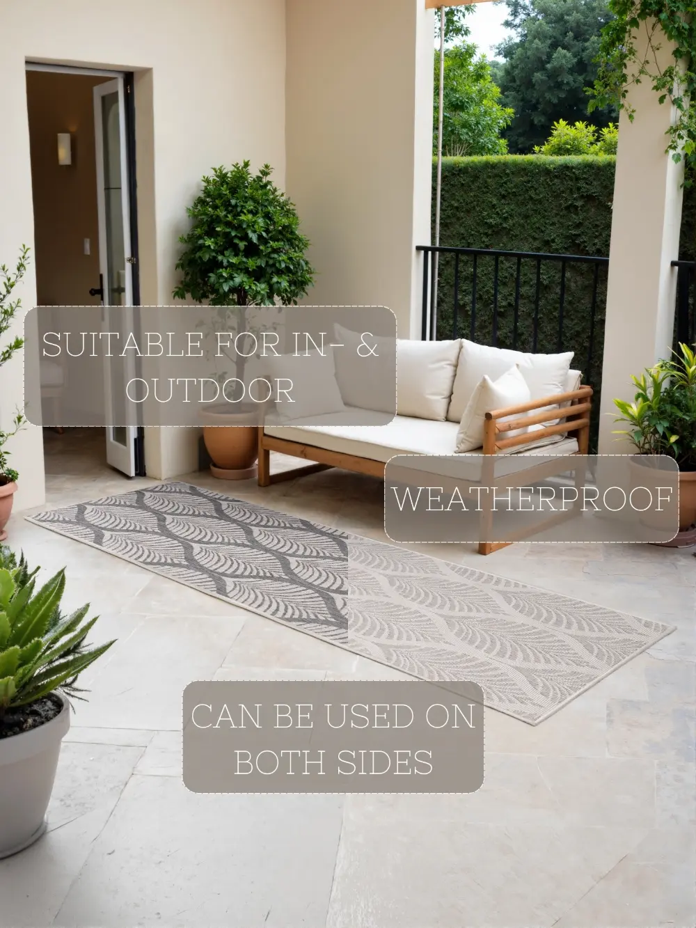 Duet 106246 White Grey Indoor / Outdoor Reversible - Image 7