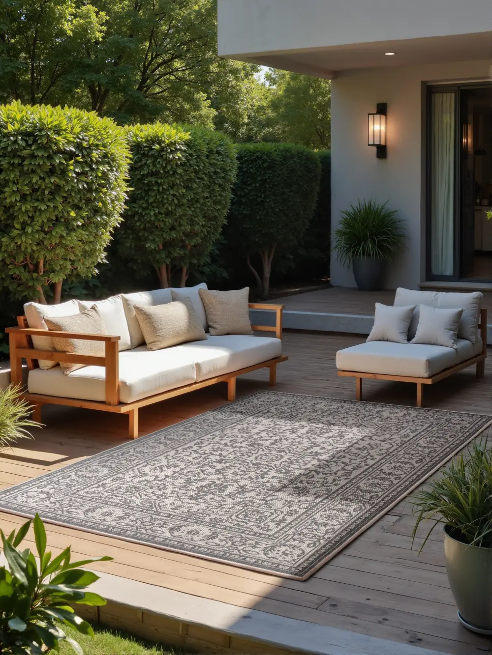 Duet 106249 White Grey Indoor / Outdoor Reversible - Image 2