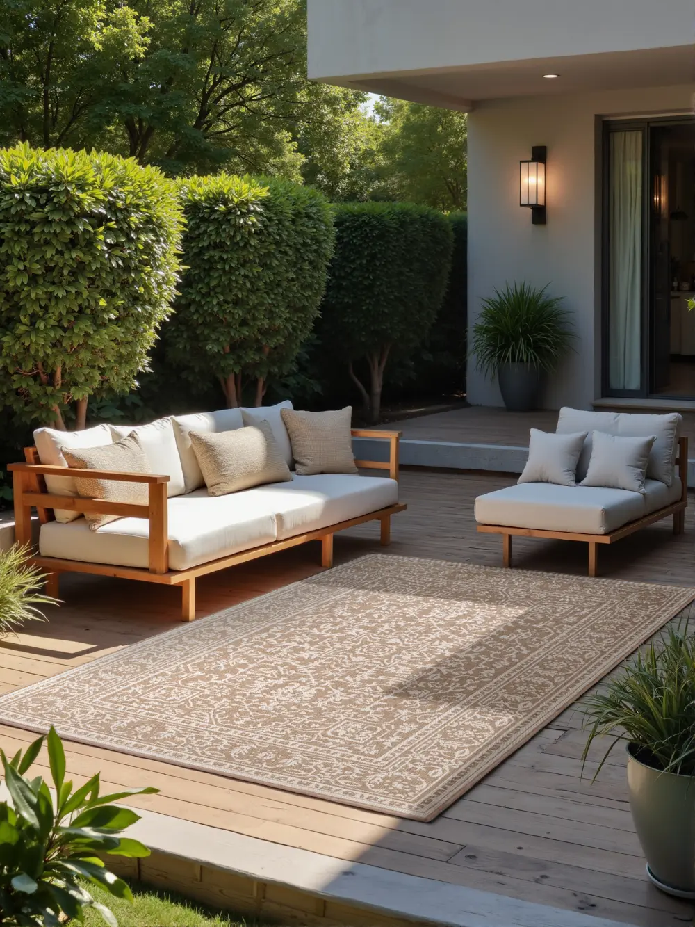Duet 106250 Jute White Indoor / Outdoor Reversible - Image 3