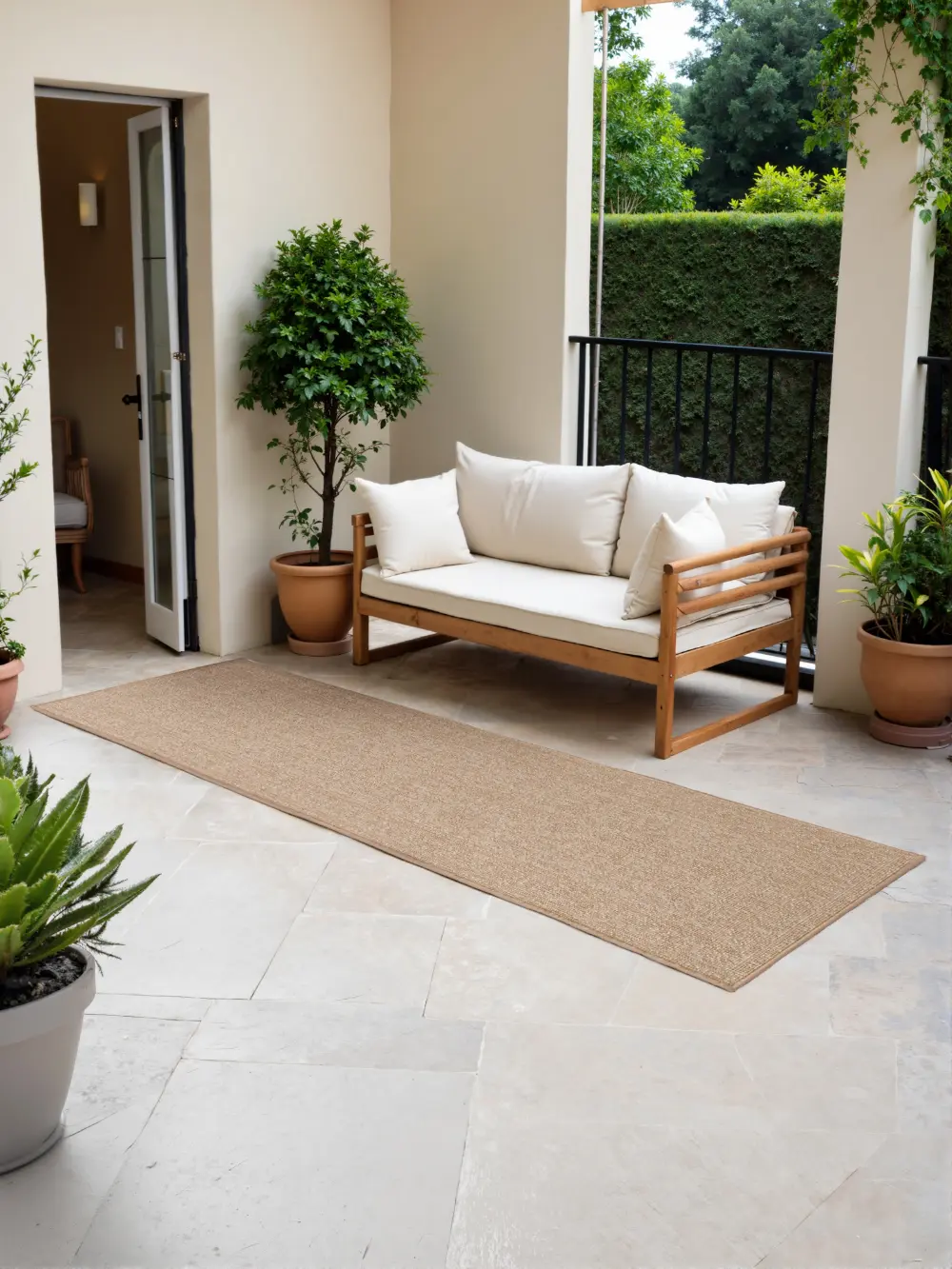 Duet 106250 Jute White Indoor / Outdoor Reversible - Image 7
