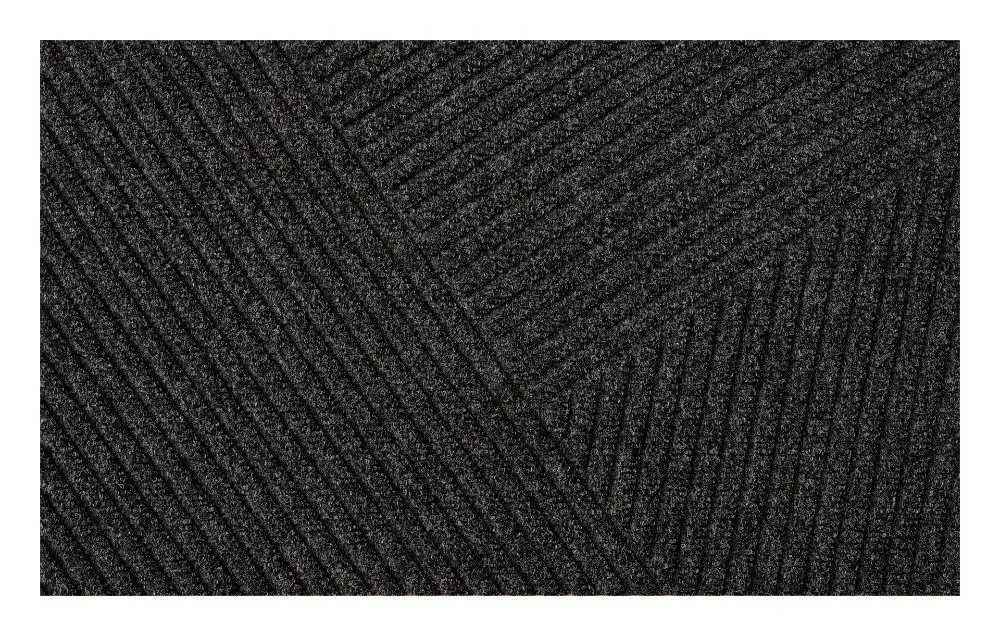 Dune Sculpted Scraper Stripes Dark Grey Rug - Image 3